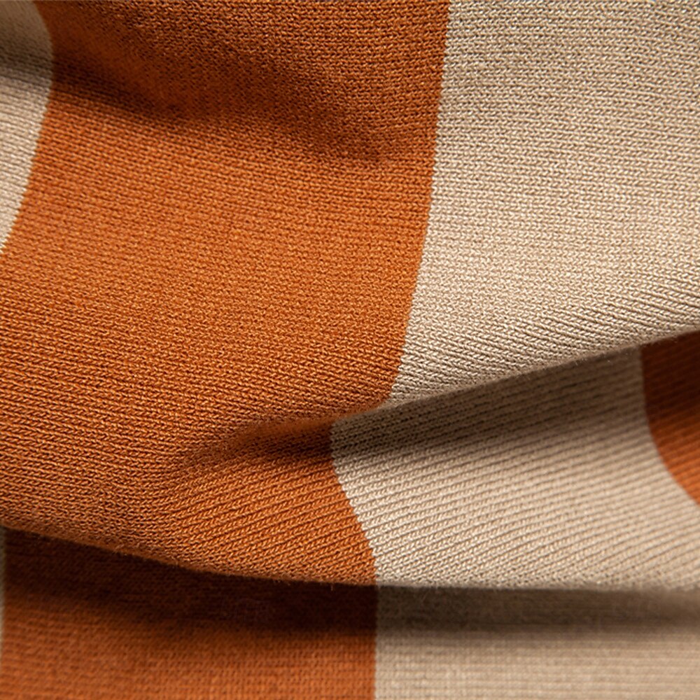 Vertical Stripe Quarter-Zip Polo - oukumen