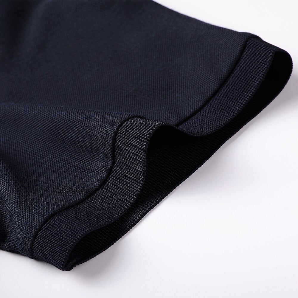 Business Casual Silk Cotton Blend Polo - oukumen