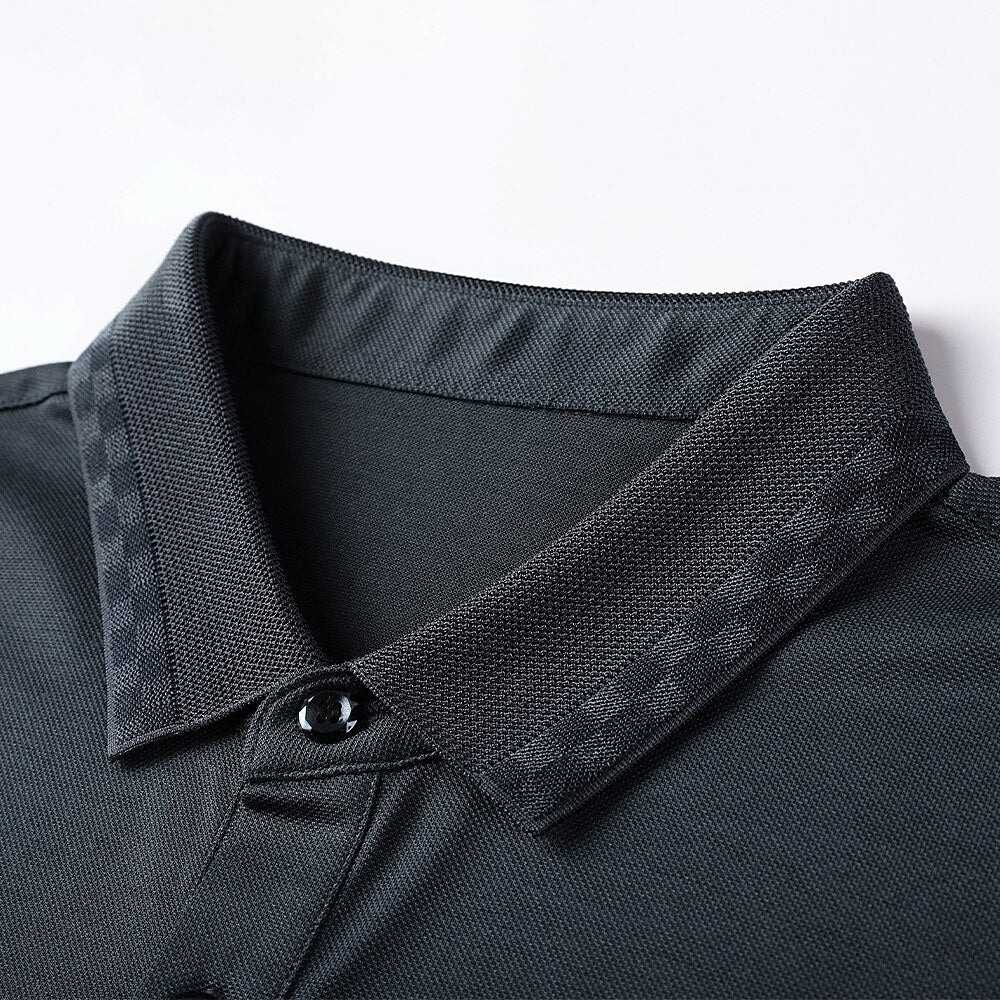 Business Casual Silk Cotton Blend Polo - oukumen