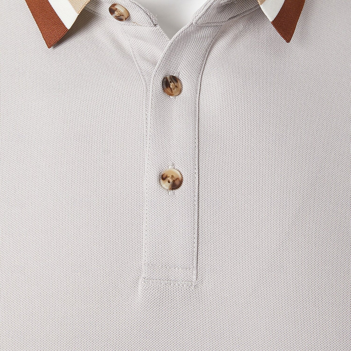 Modern Colorblock Knit Polo Shirt - oukumen