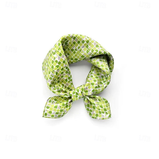 100% Silk Polka Dots Square Scarf - oukumen