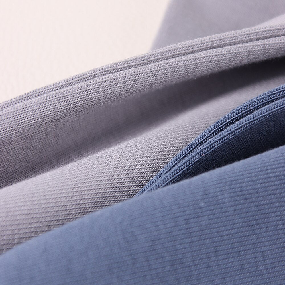 100% Cotton Knit Crew Socks - oukumen