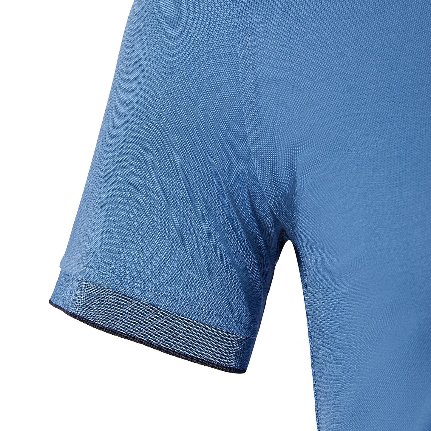 Cotton Silk Color-Block Zipper Polo - oukumen