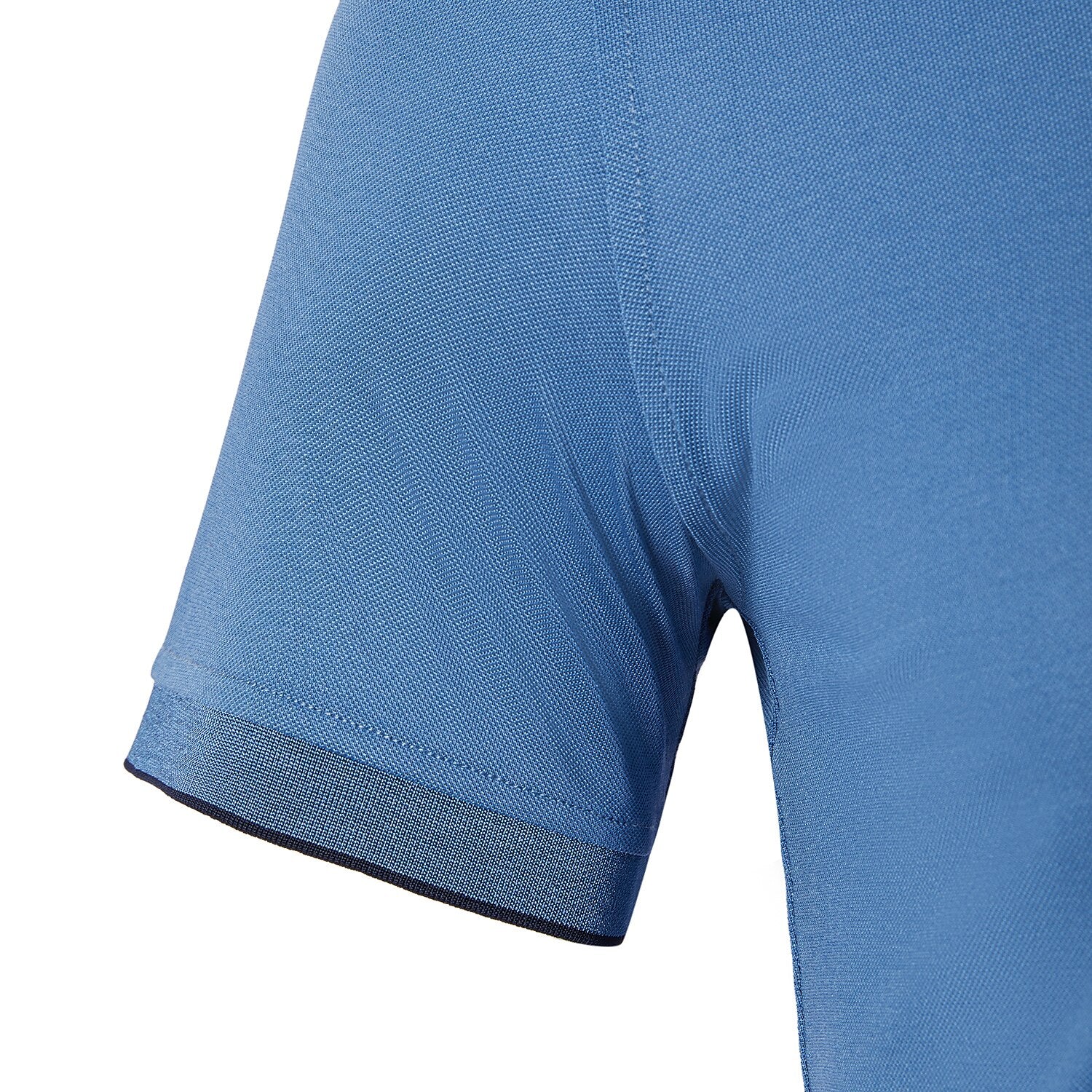 Cotton Silk Color-Block Zipper Polo - oukumen