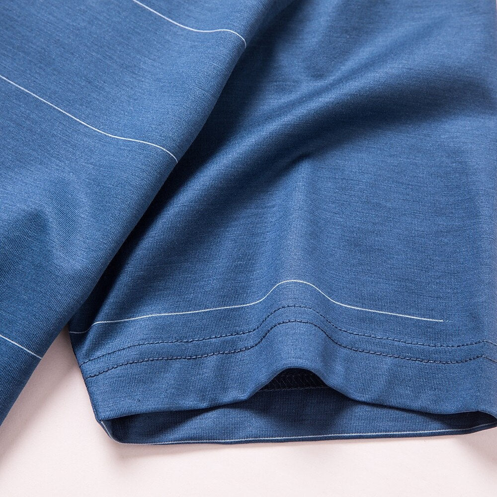 Luxury Tencel Cotton Silk Polo Shirt - oukumen