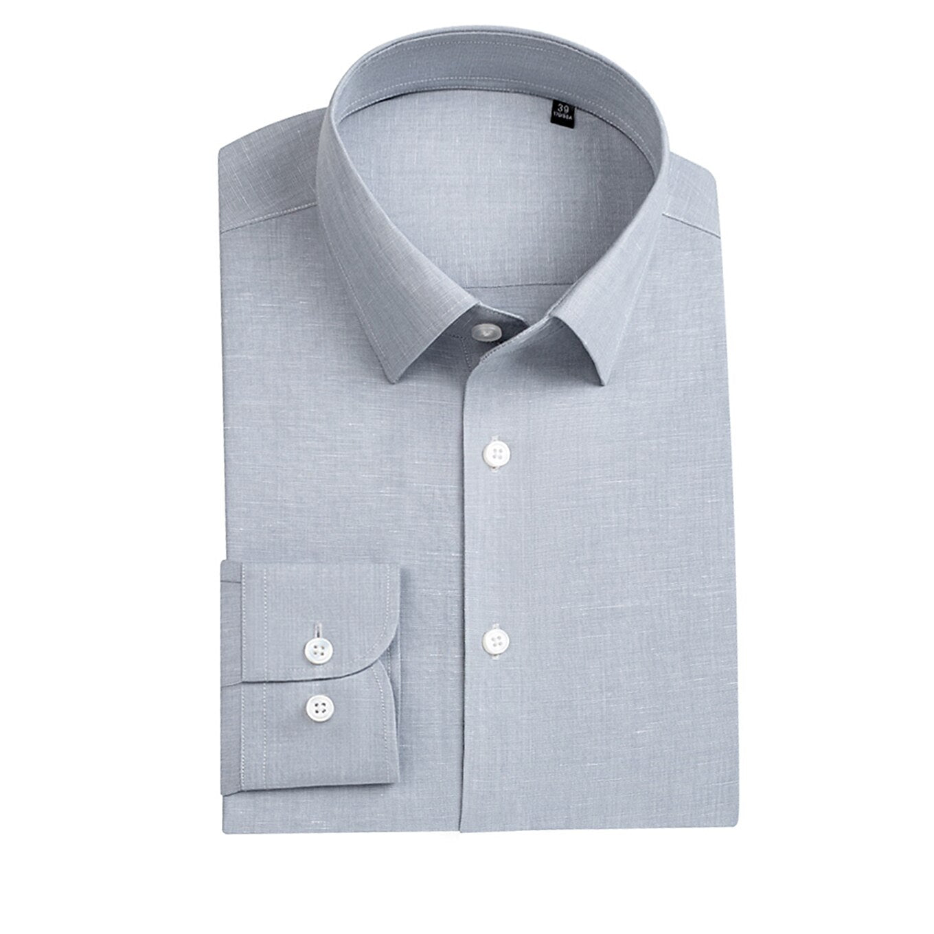 Essential Cotton-Linen Long-Sleeve Shirt - oukumen