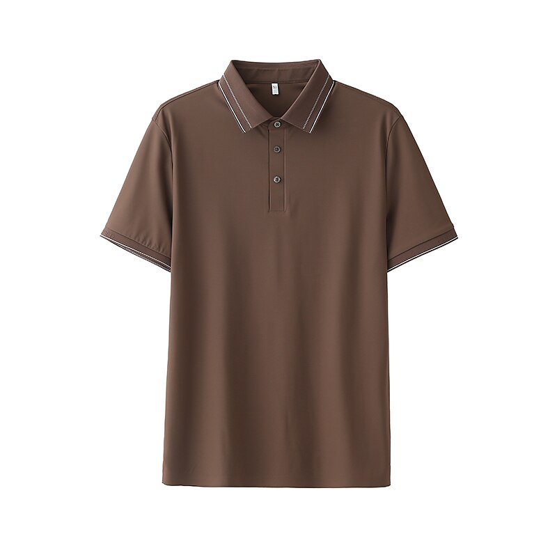 Lightweight Knit Polo Sweater - oukumen