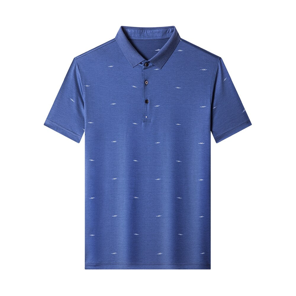 Premium Tencel Cotton Silk Polo Shirt - oukumen