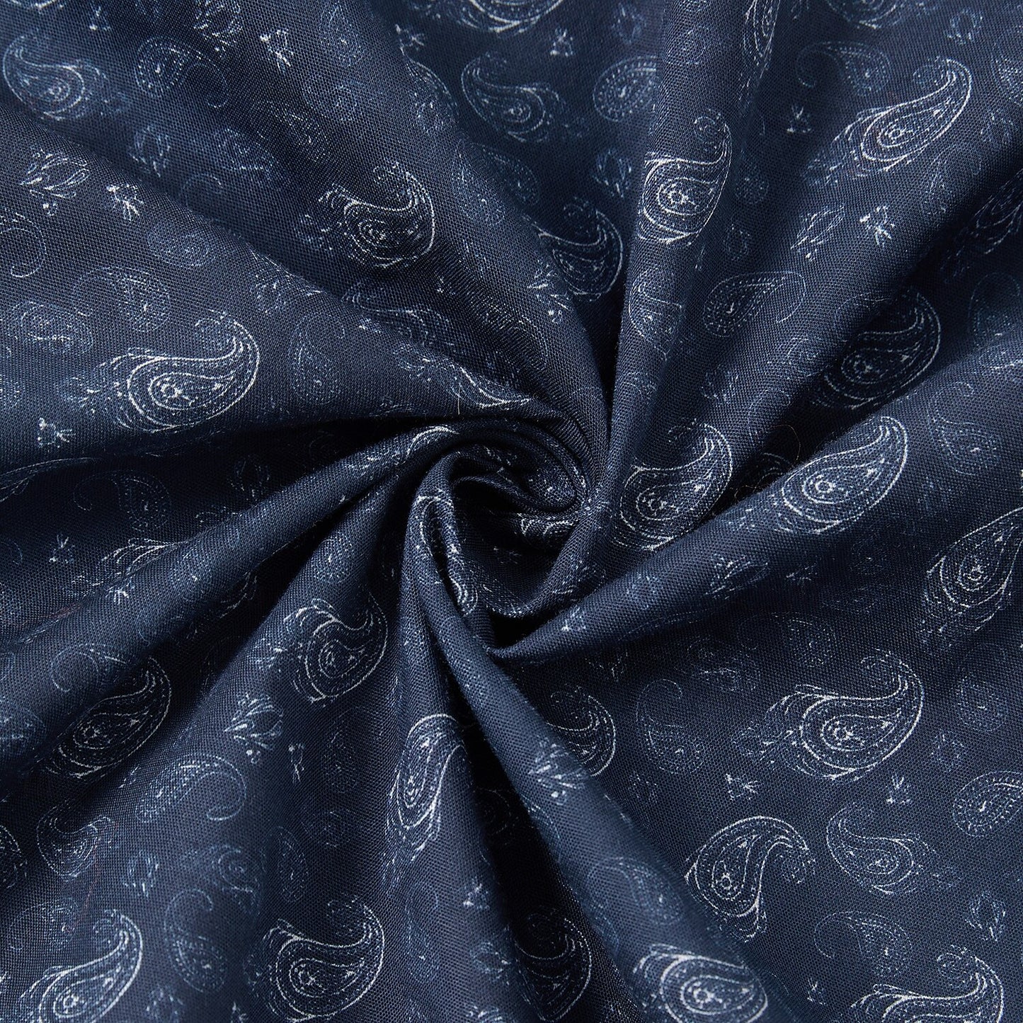 "Paisley Wave" 100% Cotton Vintage Print Shirt - oukumen