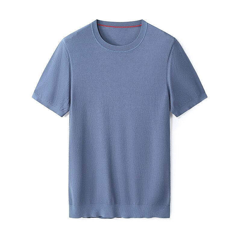 TENCEL™ Lyocell Silk Blend Luxe Knit Tee - oukumen