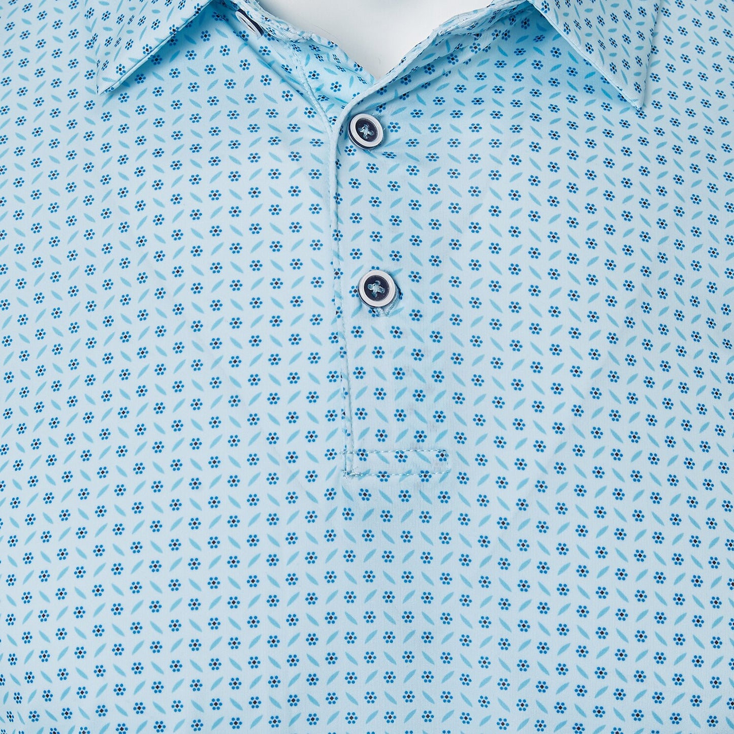 Quick-Dry Geometric Print Polo Shirt - oukumen
