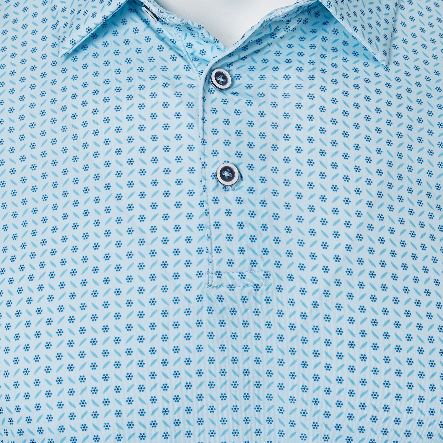 Quick-Dry Geometric Print Polo Shirt - oukumen