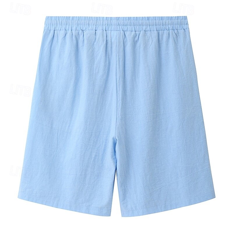 100% Cotton Coconut Tree Print Shorts - oukumen