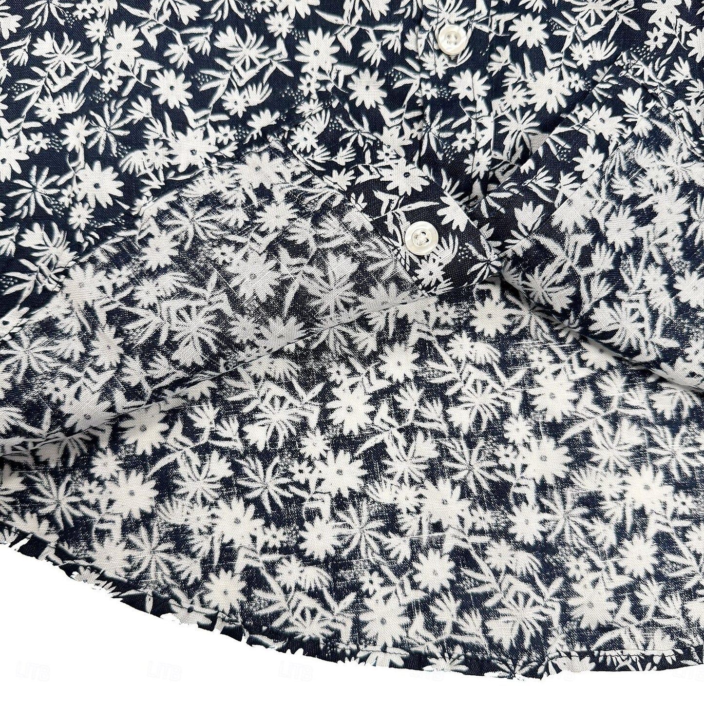 100% Linen Flora Causal Shirt - oukumen