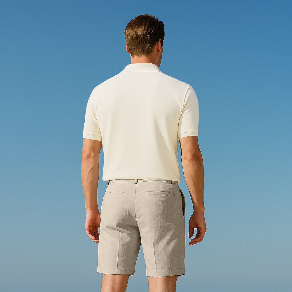 100% Cotton Geometric Print Polo