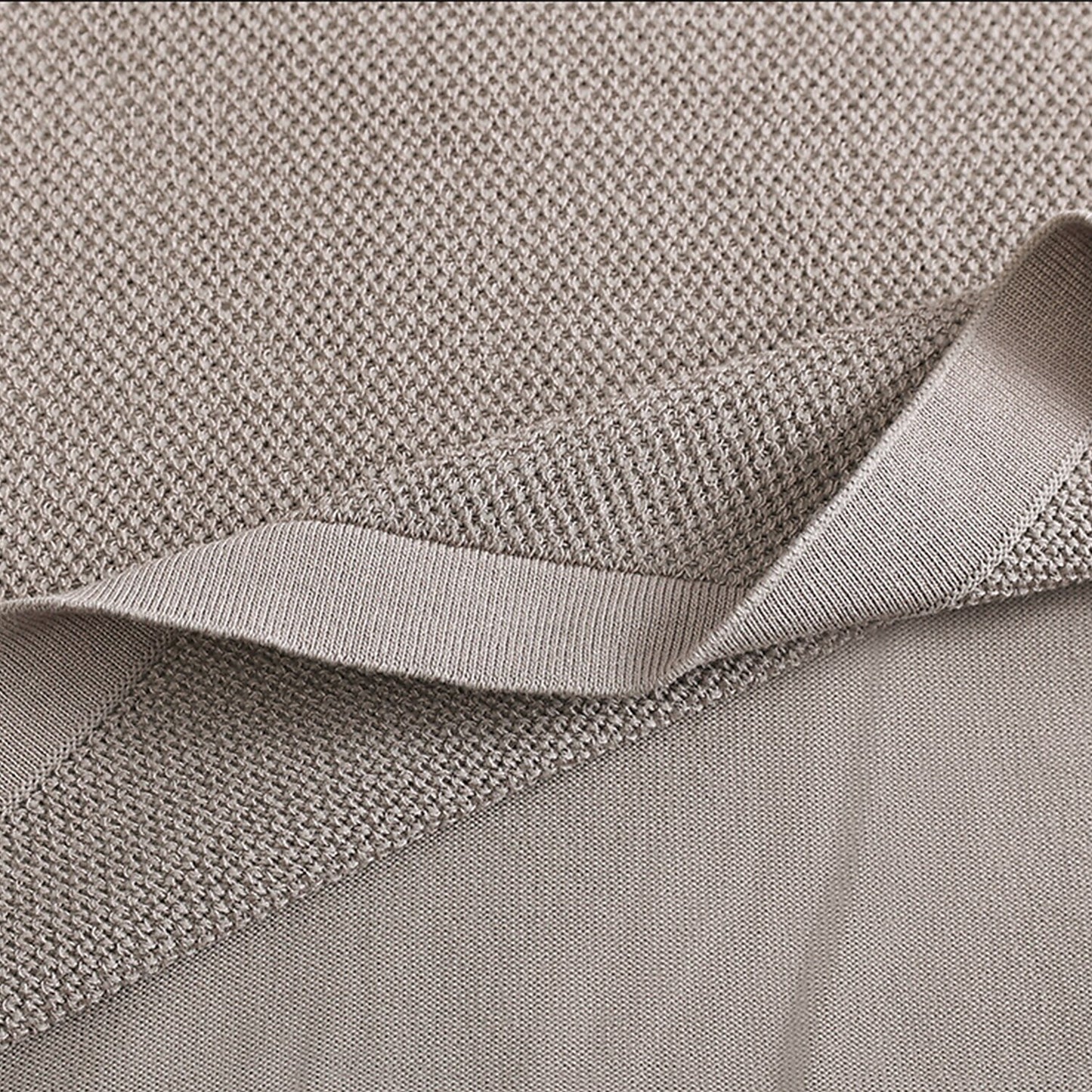 Refined Knit Zip Polo Shirt - oukumen