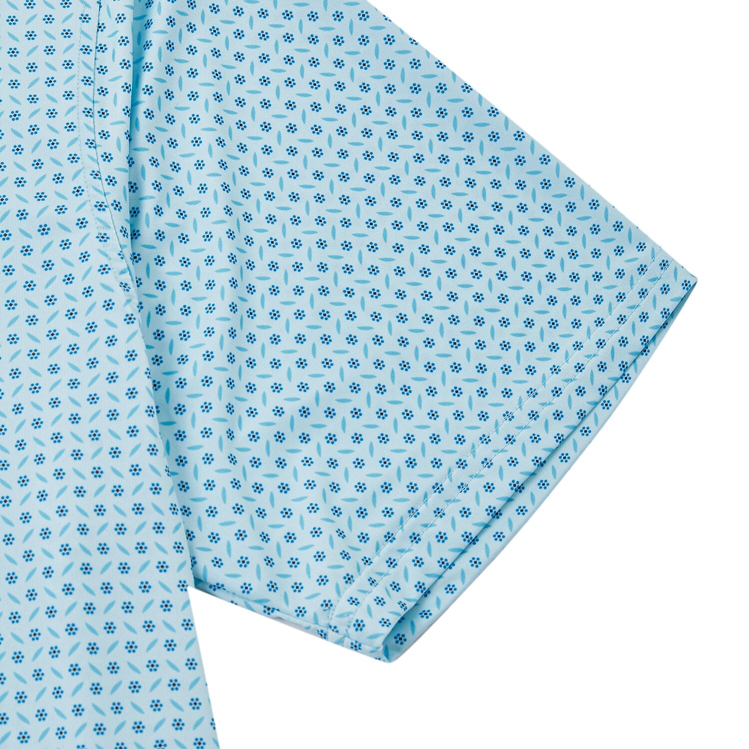 Quick-Dry Geometric Print Polo Shirt - oukumen