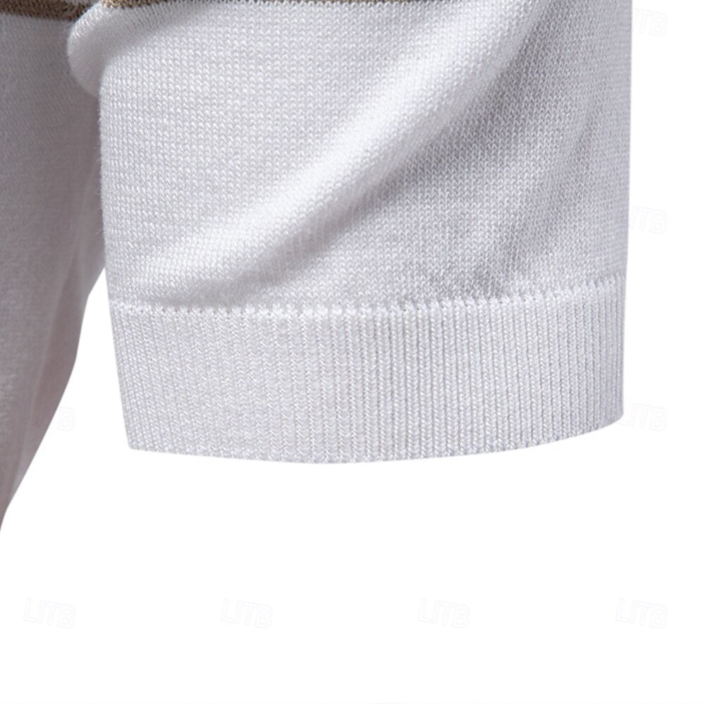 Quarter Zip Short Sleeve Polo - oukumen