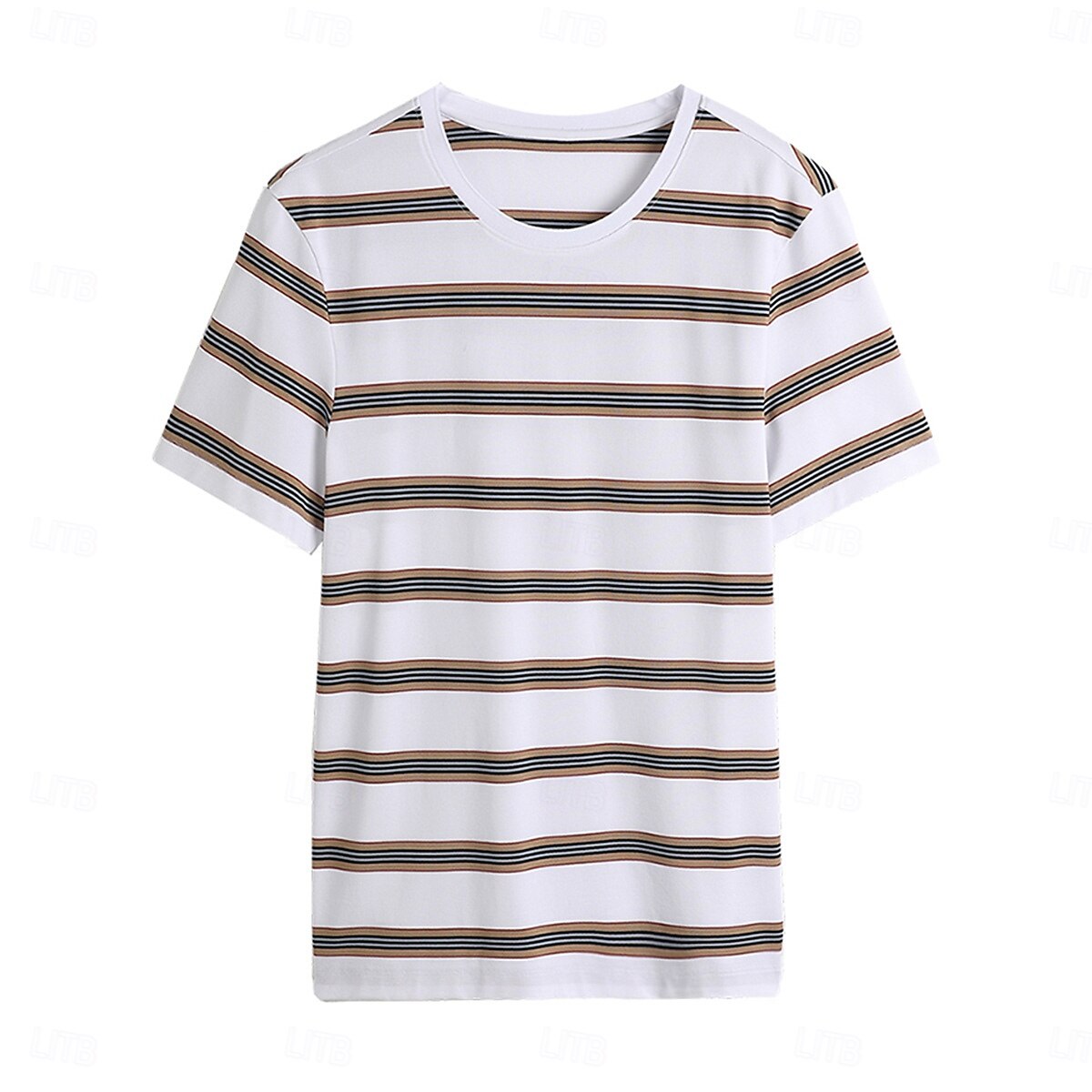 Cotton Silk Stripe T Shirt - oukumen