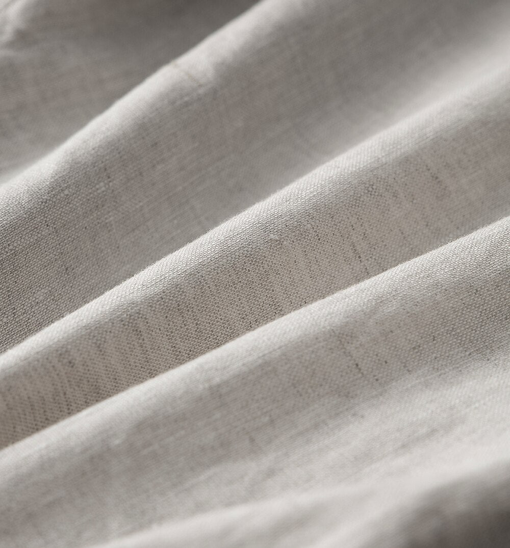 100% Linen Drawstring Shorts - oukumen