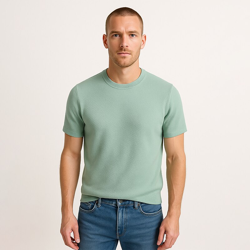 TENCEL™ Lyocell Silk Blend Luxe Knit Tee - oukumen