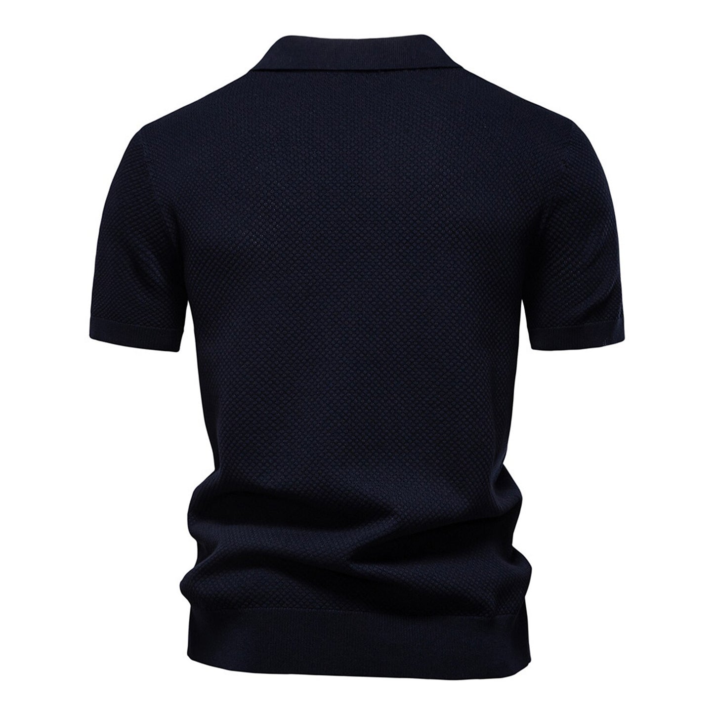 Business Casual Knitted Johnny collar Polo