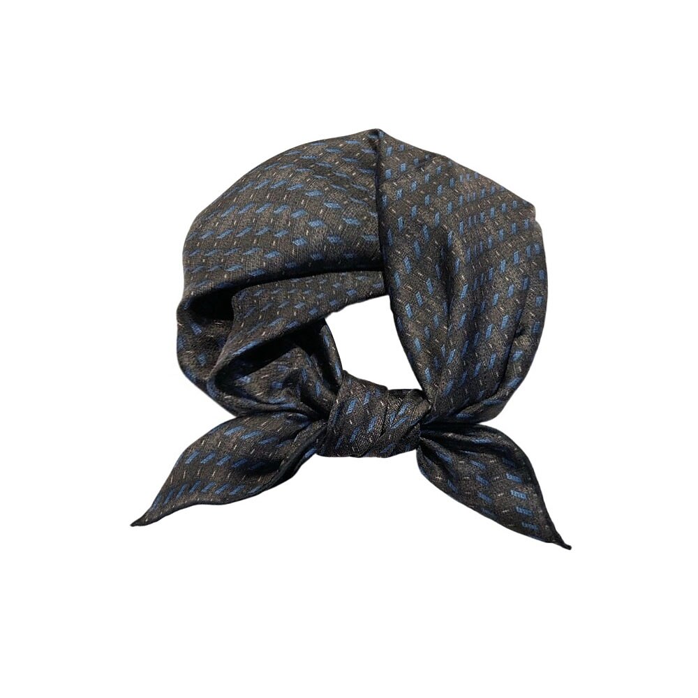 100% Silk Floral Square Scarf - oukumen