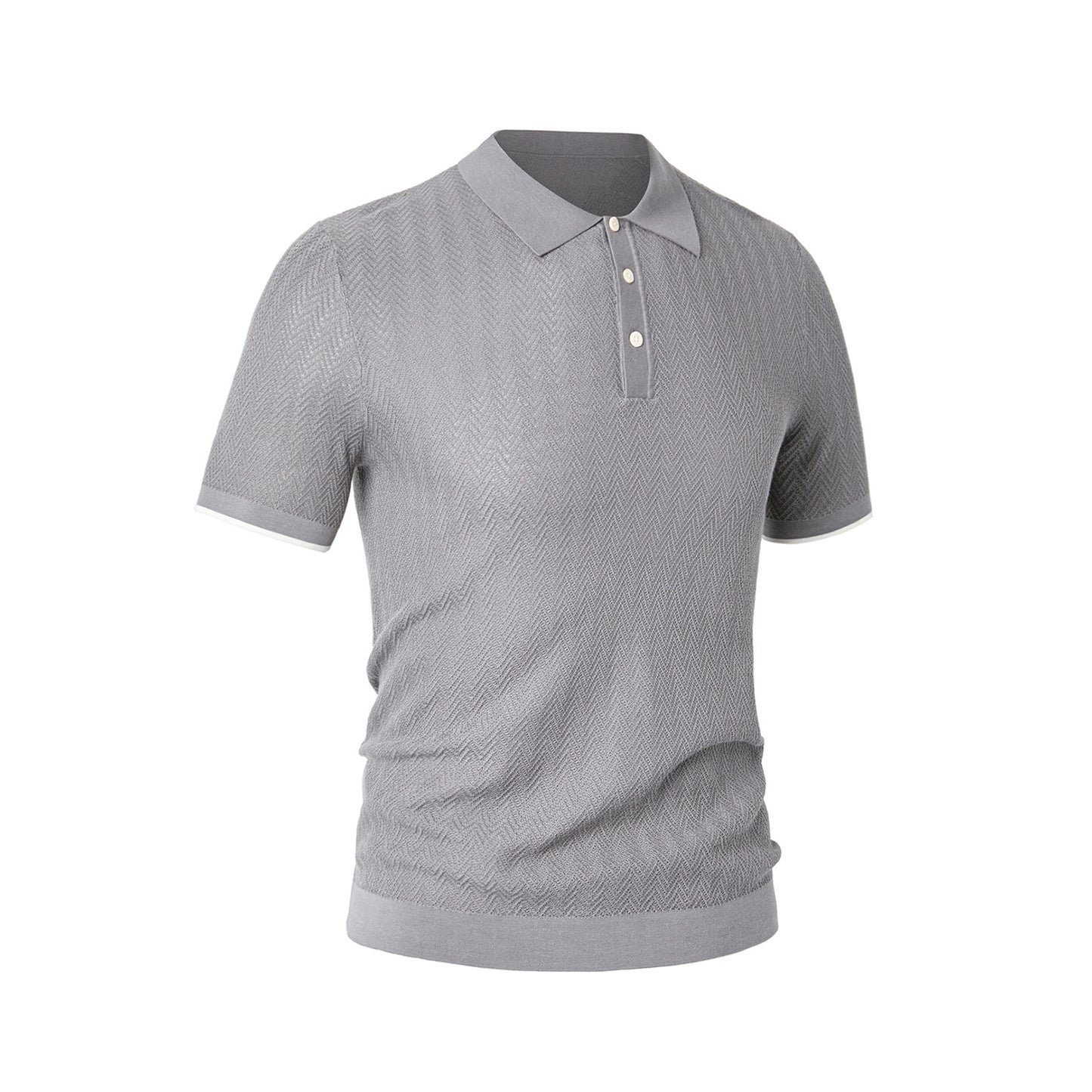 Cotton Mulberry Silk Casual Polo