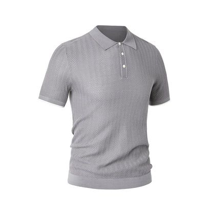 Cotton Mulberry Silk Casual Polo