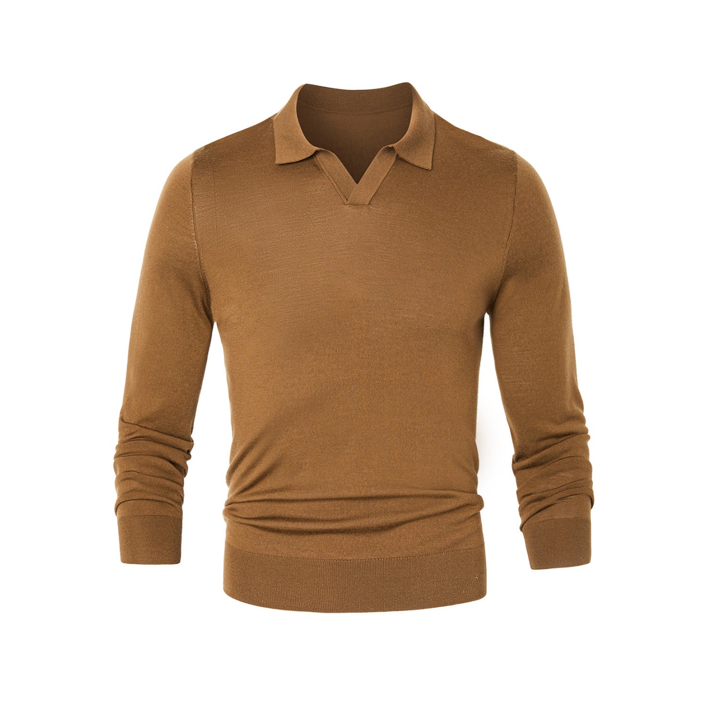 100% Wool V Neck Pullover Spring Sweater