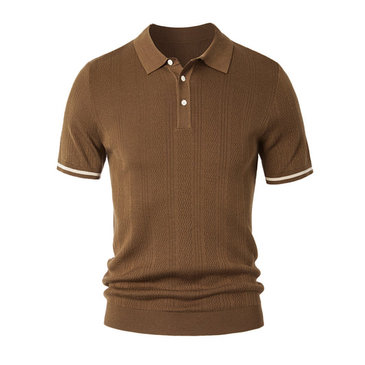 Premium Lyocell Textured Knit Polo