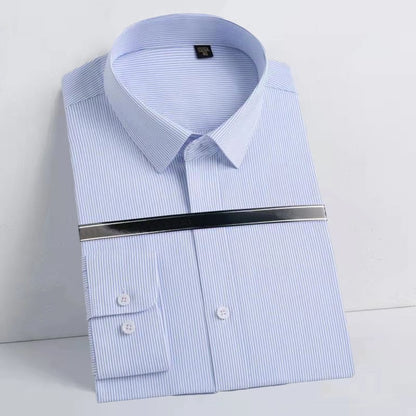 Dress Shirt Long Sleeve Solid Color Shirt - oukumen