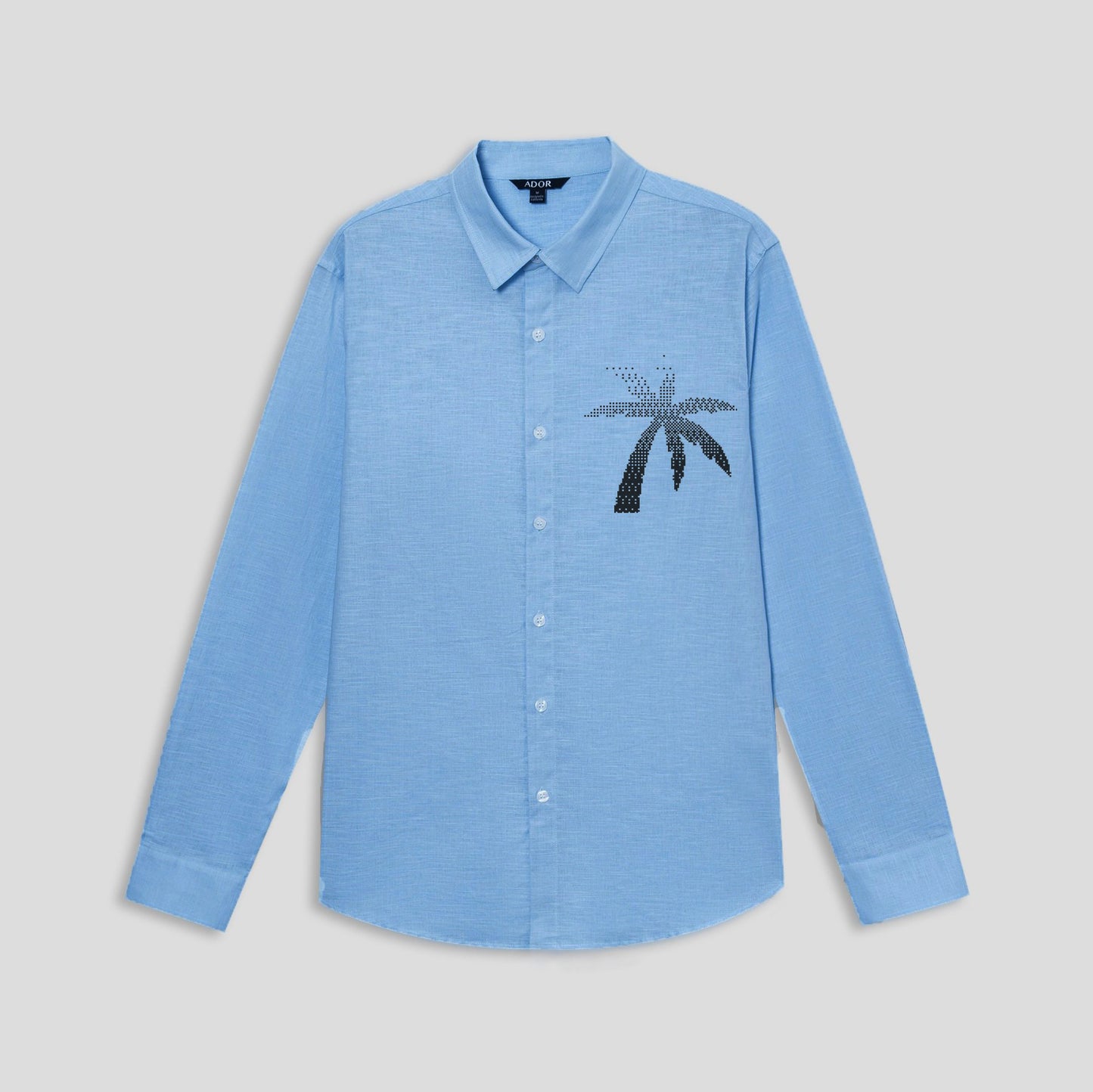 Cotton Linen Palm Tree Shirt - oukumen