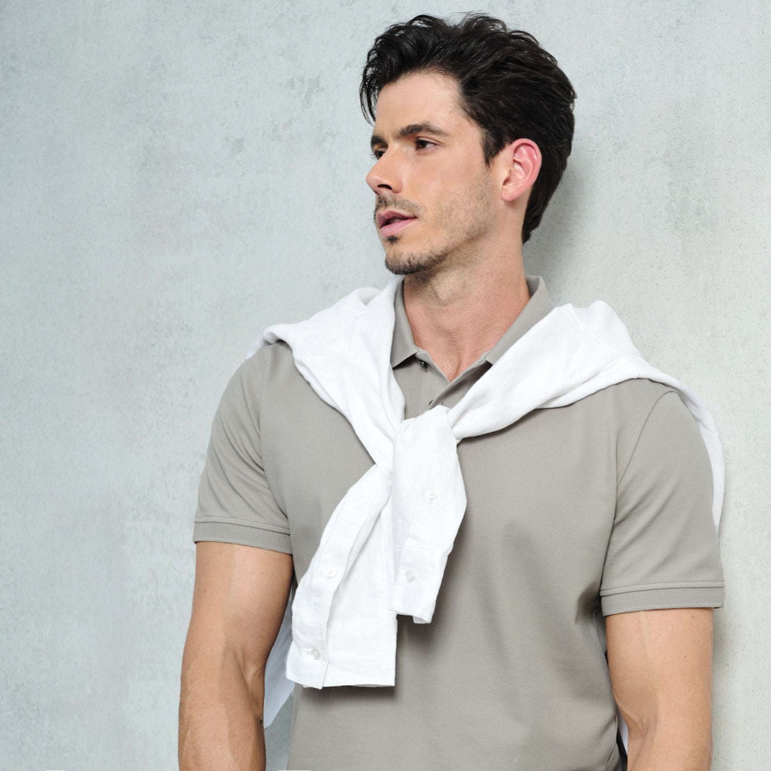 Cotton Linen Classic Fit Polo - oukumen