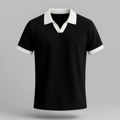 100% Cotton Colorblock Performance Polo - oukumen