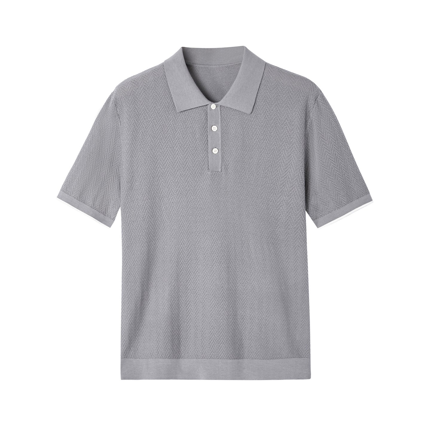 Cotton Mulberry Silk Casual Polo