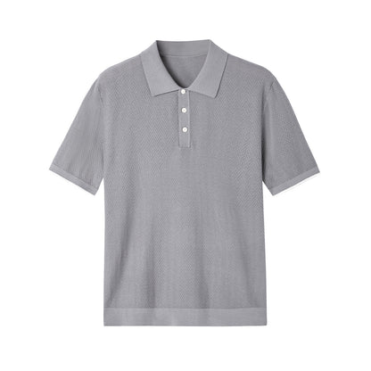 Cotton Mulberry Silk Casual Polo