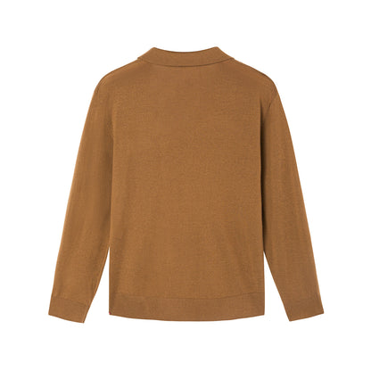 100% Wool V Neck Pullover Spring Sweater