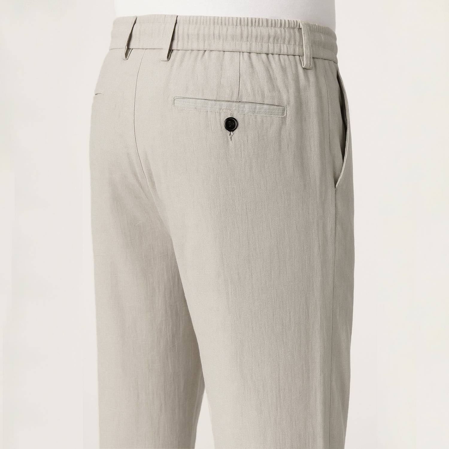 Cotton-Linen Drawstring Pants - oukumen