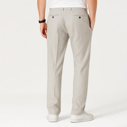 Cotton-Linen Drawstring Pants - oukumen