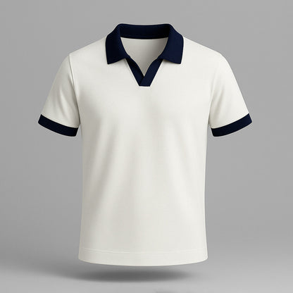 100% Cotton Colorblock Performance Polo - oukumen