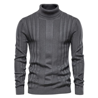 Turtleneck Knitwear Pullover Sweater - oukumen