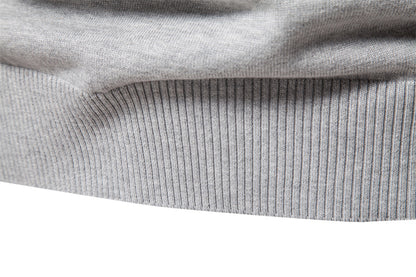 Cotton Knit Striped Half Zip Knitwear - oukumen