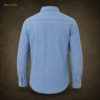 Acid-Wash Long-Sleeve Denim Shirt