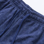 Acid-Wash Drawstring Shorts