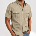 Short-Sleeve Denim Shirt