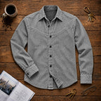 Patchwork Acid-Wash Denim Shirt