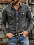 Garment-Dyed Long-Sleeve Shirt