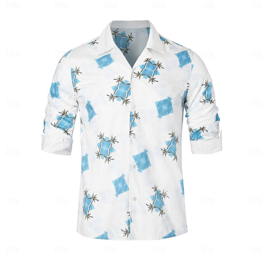 Palm Tree Cuban Collar Beach Shirt