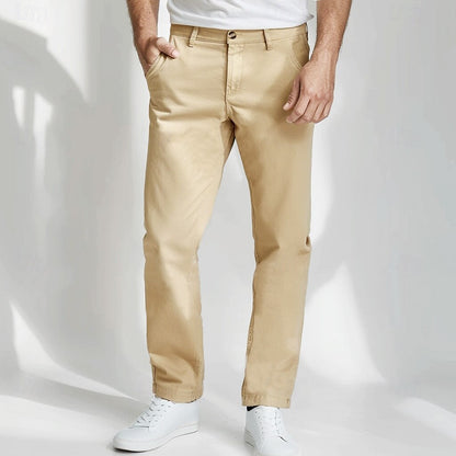 Buttons Pocket Chino Pants - oukumen